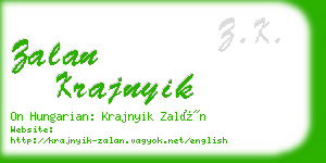 zalan krajnyik business card